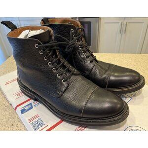 TAFT Jack Boot Men's US 7 EU 40 Black Leather Cap Toe Boots Made In Spain EUC